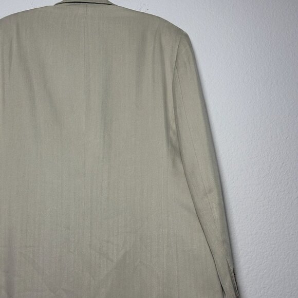 Joseph & Feiss Silk Blazer Sport Coat Men 42L Tan Classic Formal Business Prep - Picture 15 of 16